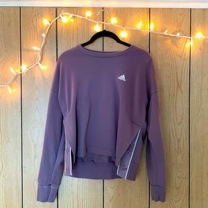 Adidas mauve purple cropped sweatshirt